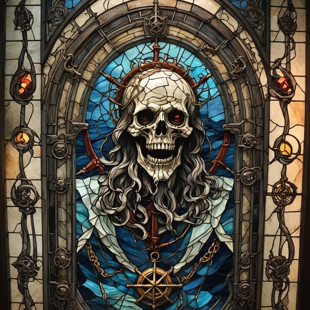 Haunted Nautical Stained Glass Art