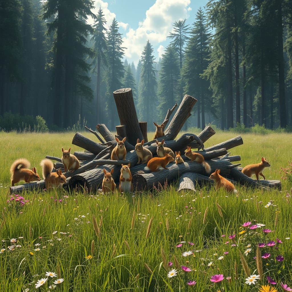 Forest Creatures Mourn Loss of Trees