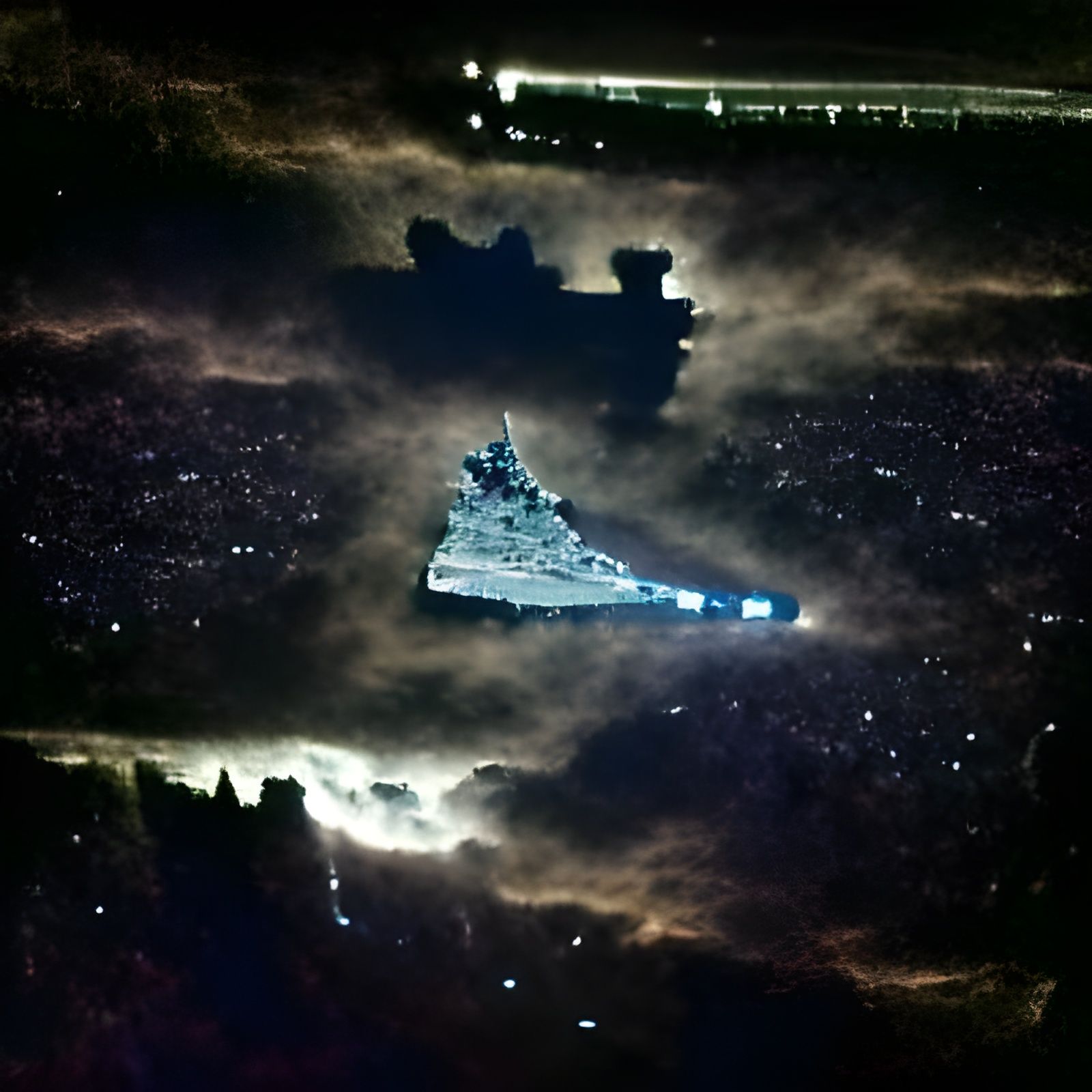 Imposing Star Destroyer in Deep Space