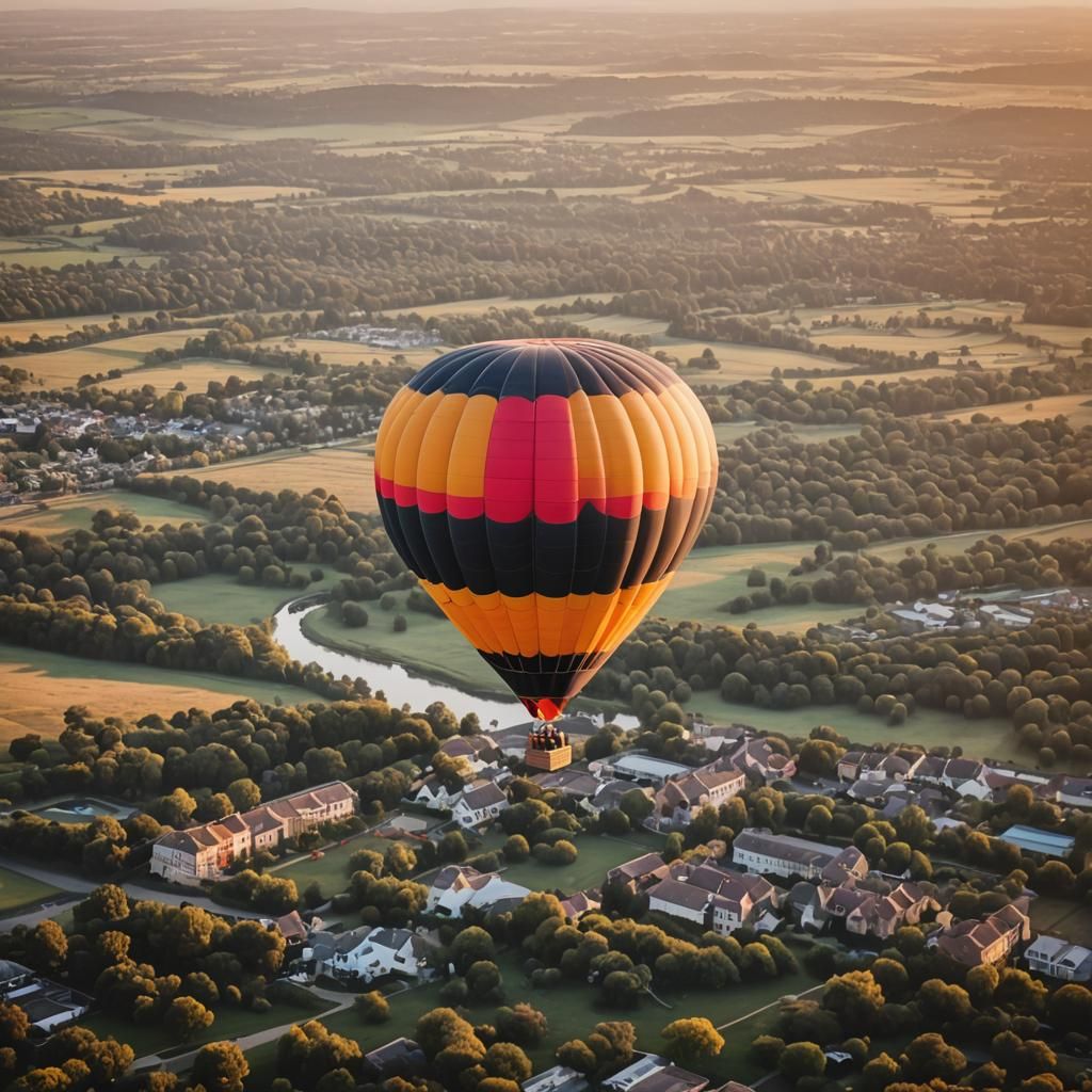 Romantic Hot Air Balloon Ride at Sunset