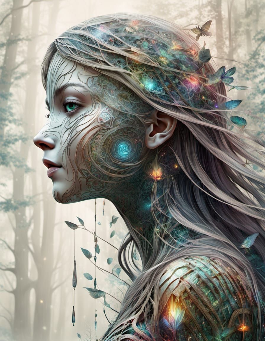 Fantastical Creature in Enchanted Forest