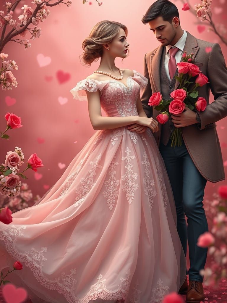 Romantic Whimsy on Valentine's Day in Pastel Hues