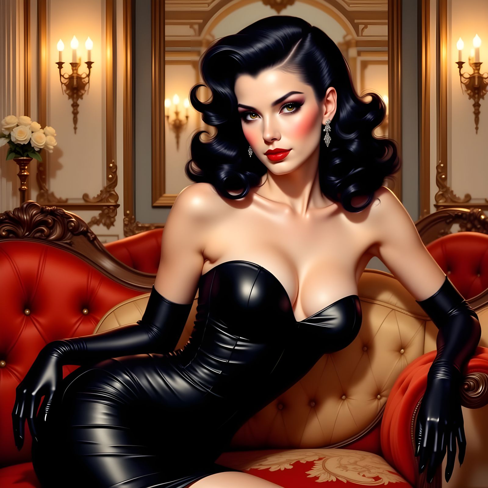 Vintage Pin-Up in Old Hollywood Style