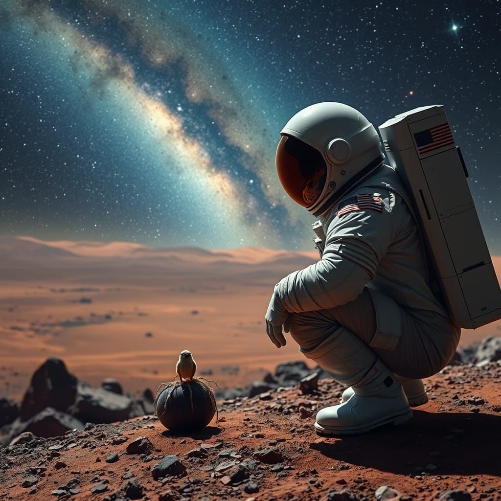 Astronaut Discovers Mars Galaxy