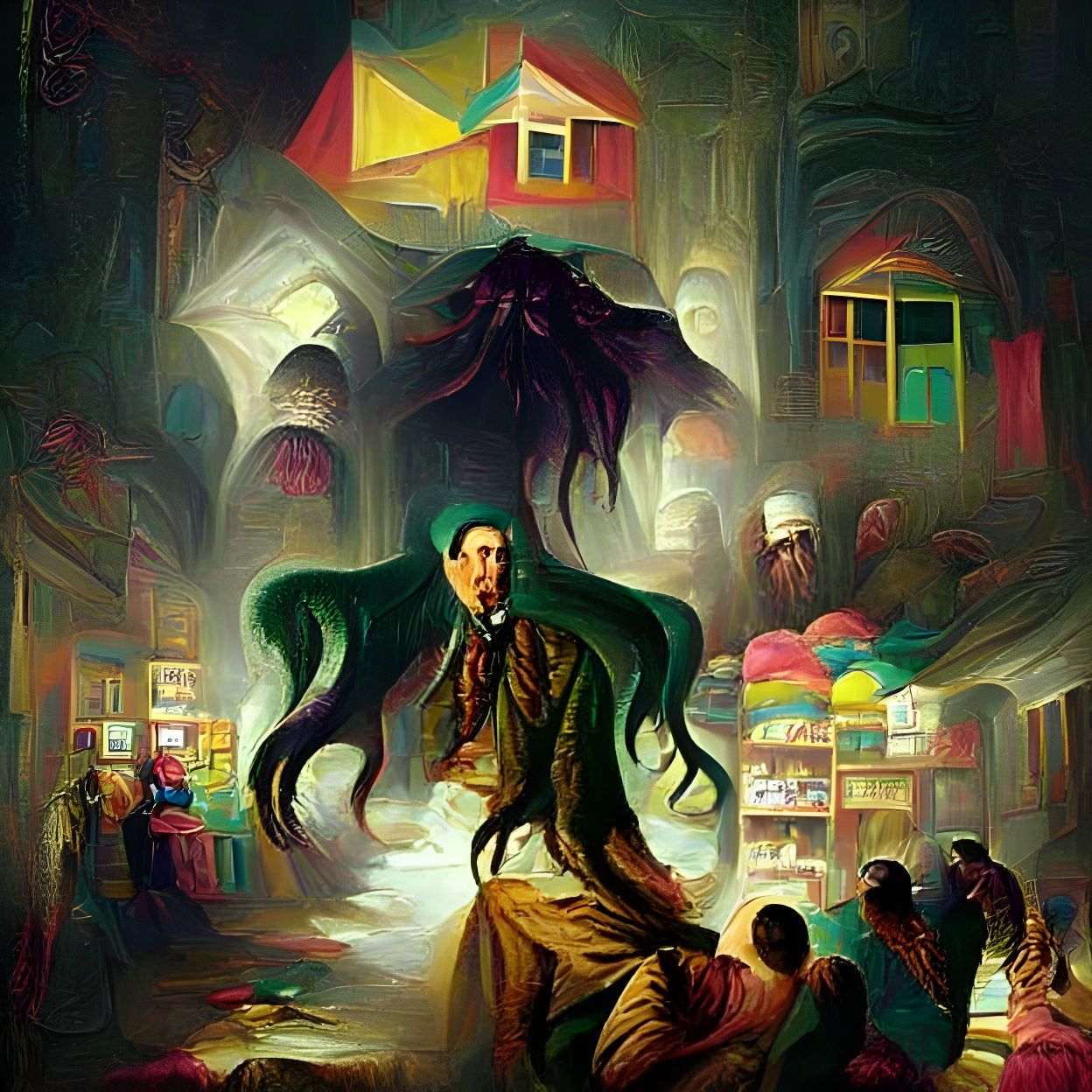 Hallucination Master in Bazaar: Pavy-Style Oil Painting