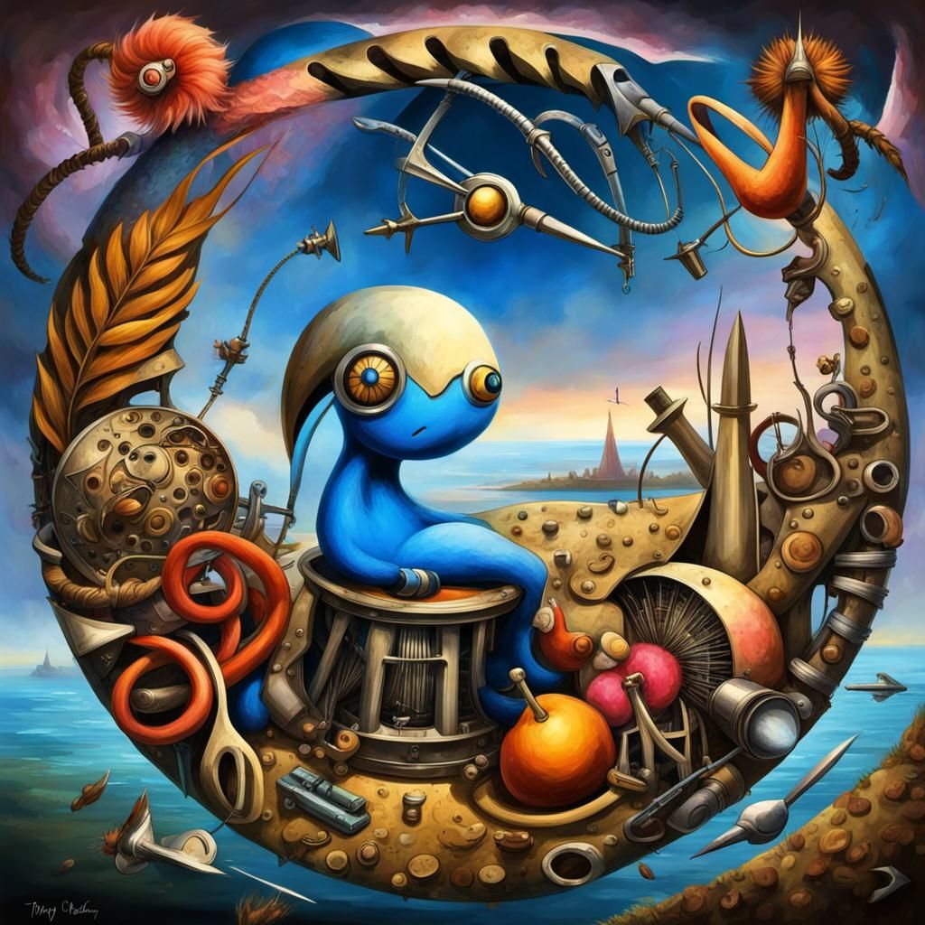 Mechanical Creature in a Surreal World