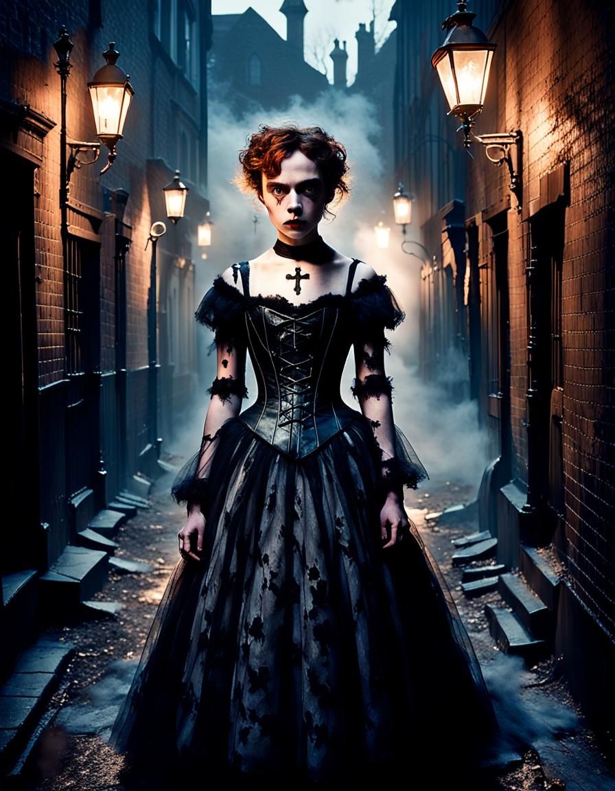 Sophia Lillis as Gothic Mina Harker in Victorian Alley