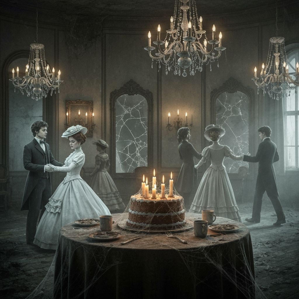 Victorian Ghostly Ball: Spectral Party Frozen in Time