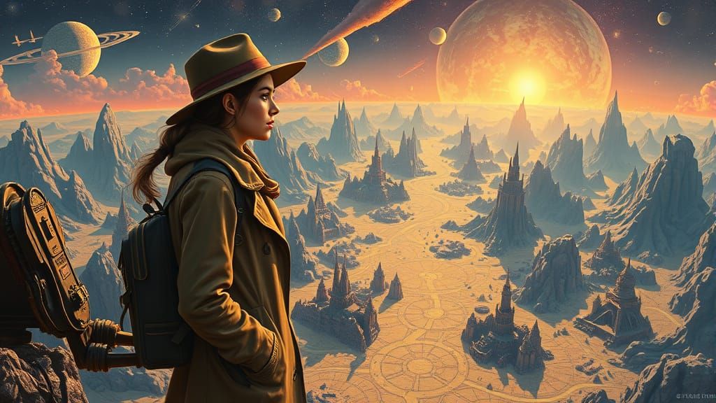 Explorer Studies Surreal Maps in Photorealistic Pixel Art