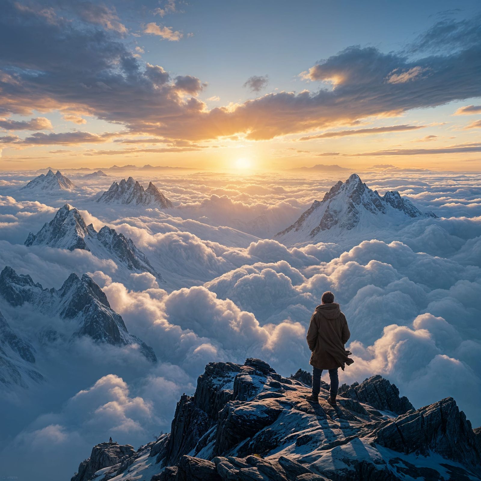 Windswept Peak: A Photorealistic Mountain Landscape