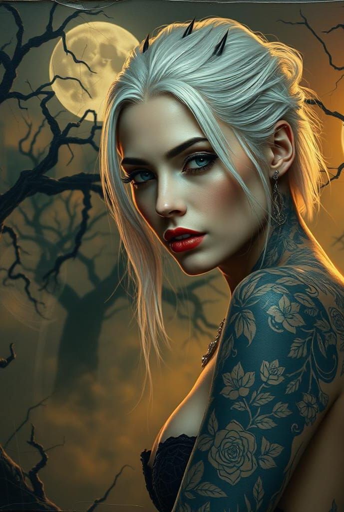 a beautiful tattooed woman