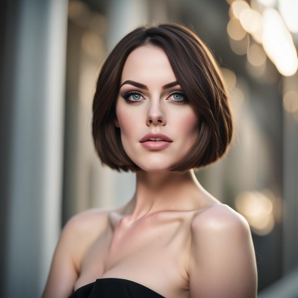 Professional Portrait of Woman with Bob Haircut