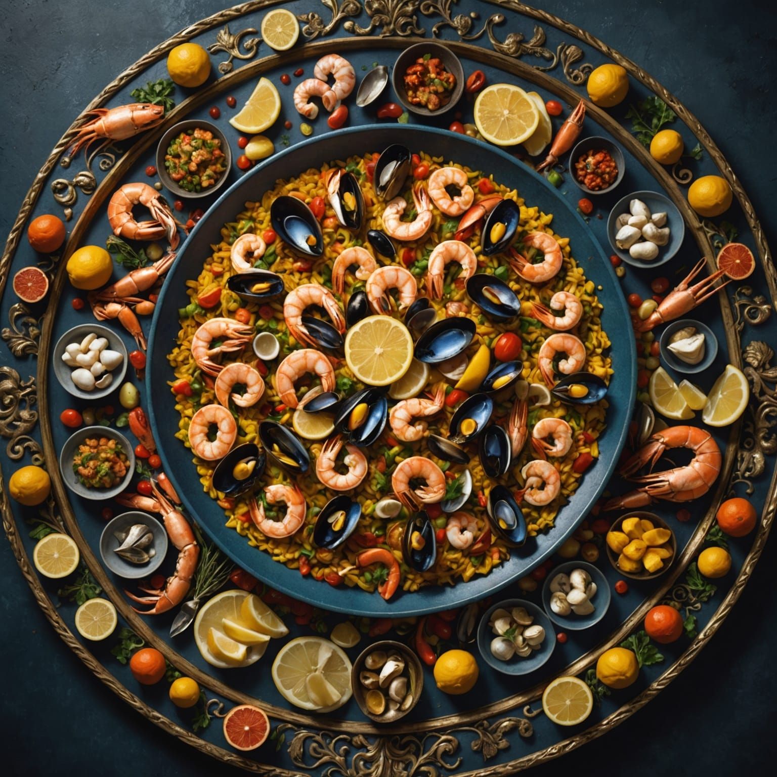 Seafood Paella Fit for King Louis XIV