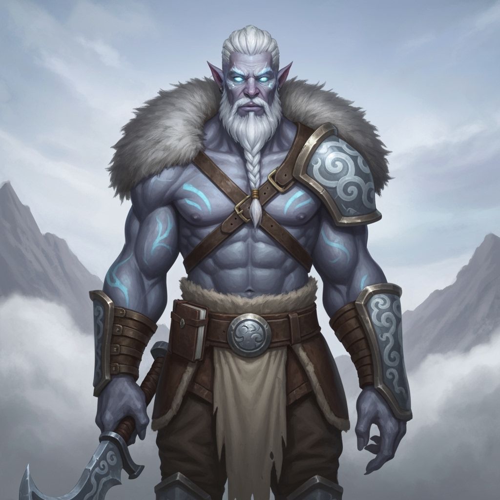 Goliath Barbarian with Cloud-Giant Ancestry in Dark Fantasy ...