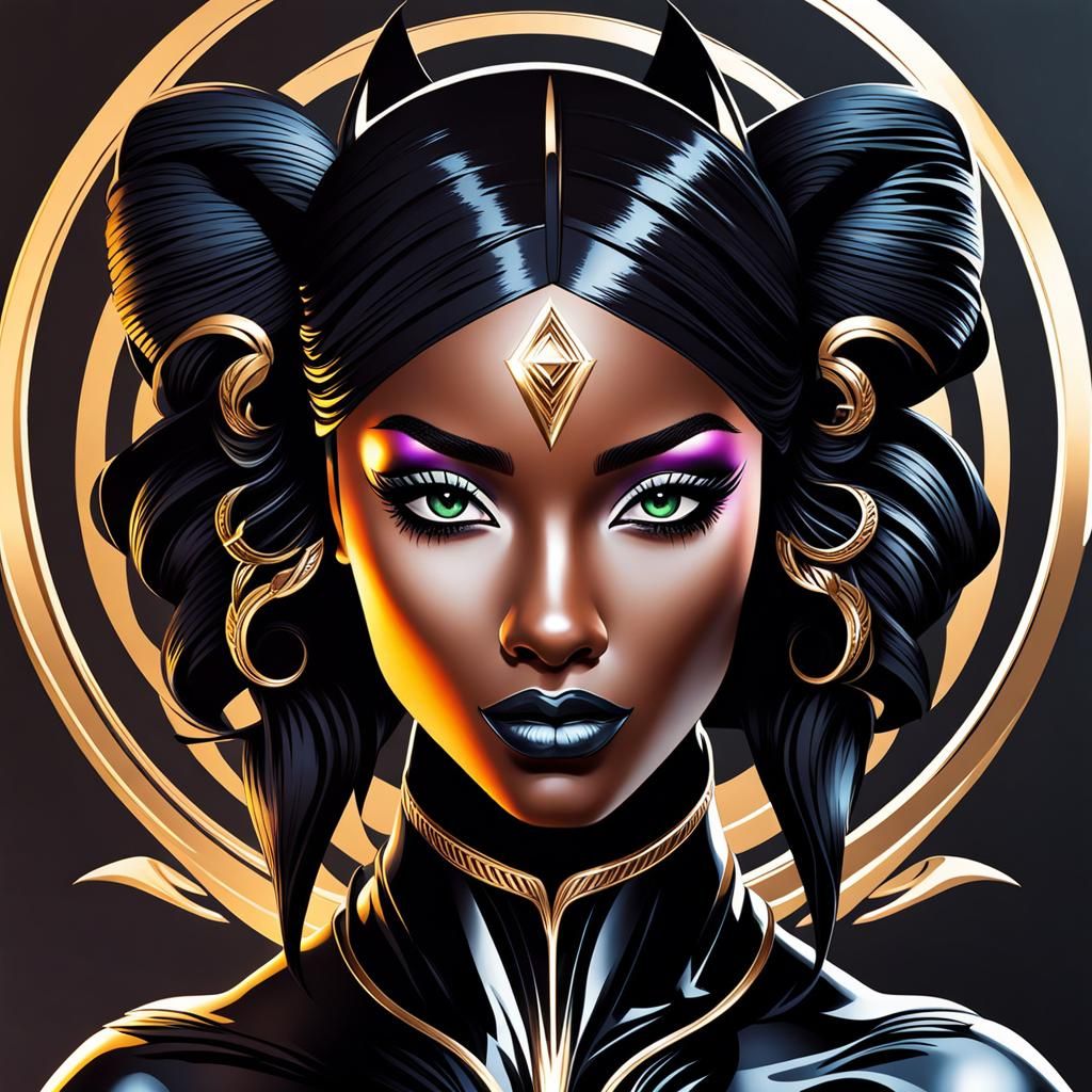 Unique Logo Design: Alien, Panther, and Woman Fusion