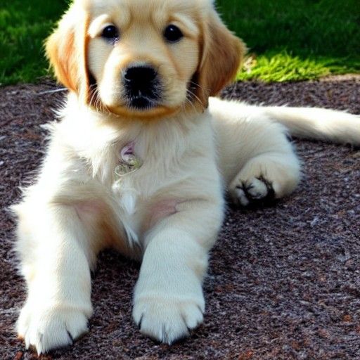 Adorable Golden Retriever Puppy Portrait