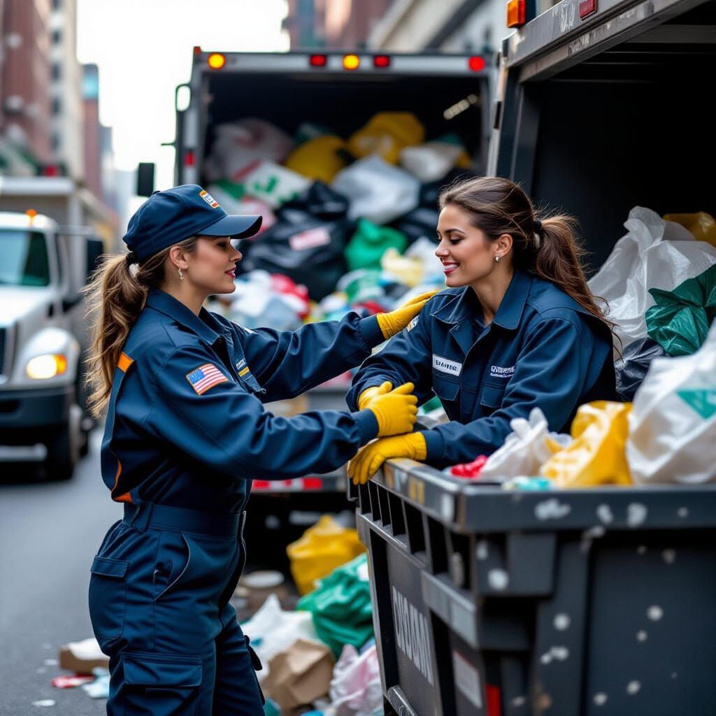 Sanitation Worker Throws Woman into Dumpster, Professional P...