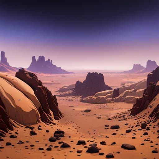 Detailed Matte Painting: Life on Mars