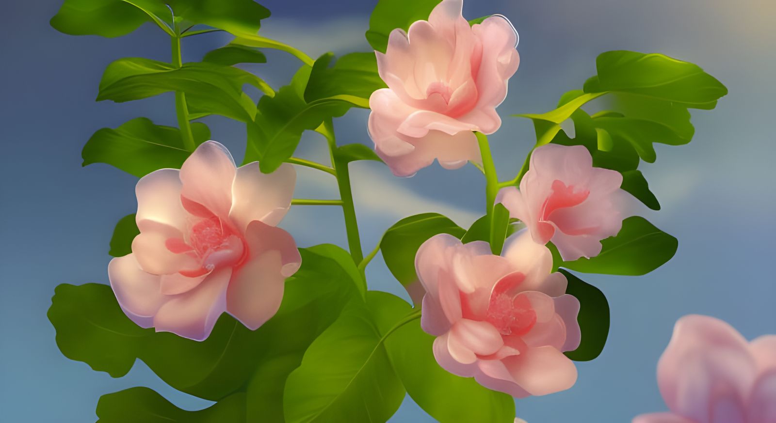 Ethereal Translucent Garden of Water and Foam