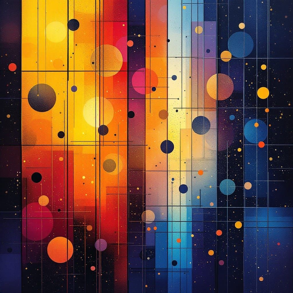 Vibrant Stained Glass Dreamscape