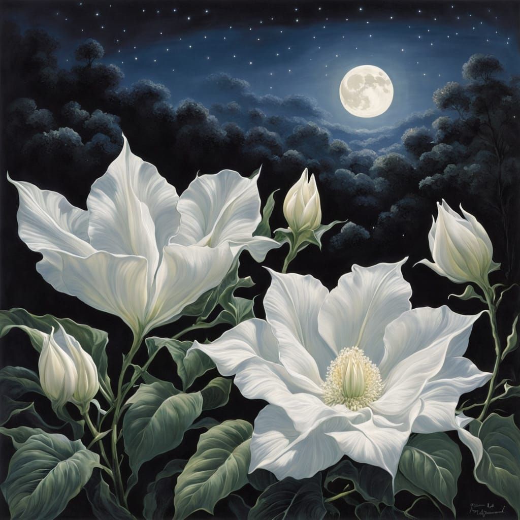 Moonflowers love the night