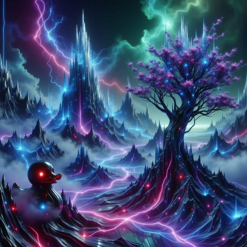 Terrifying Transparent Ghost in Fractal Fog