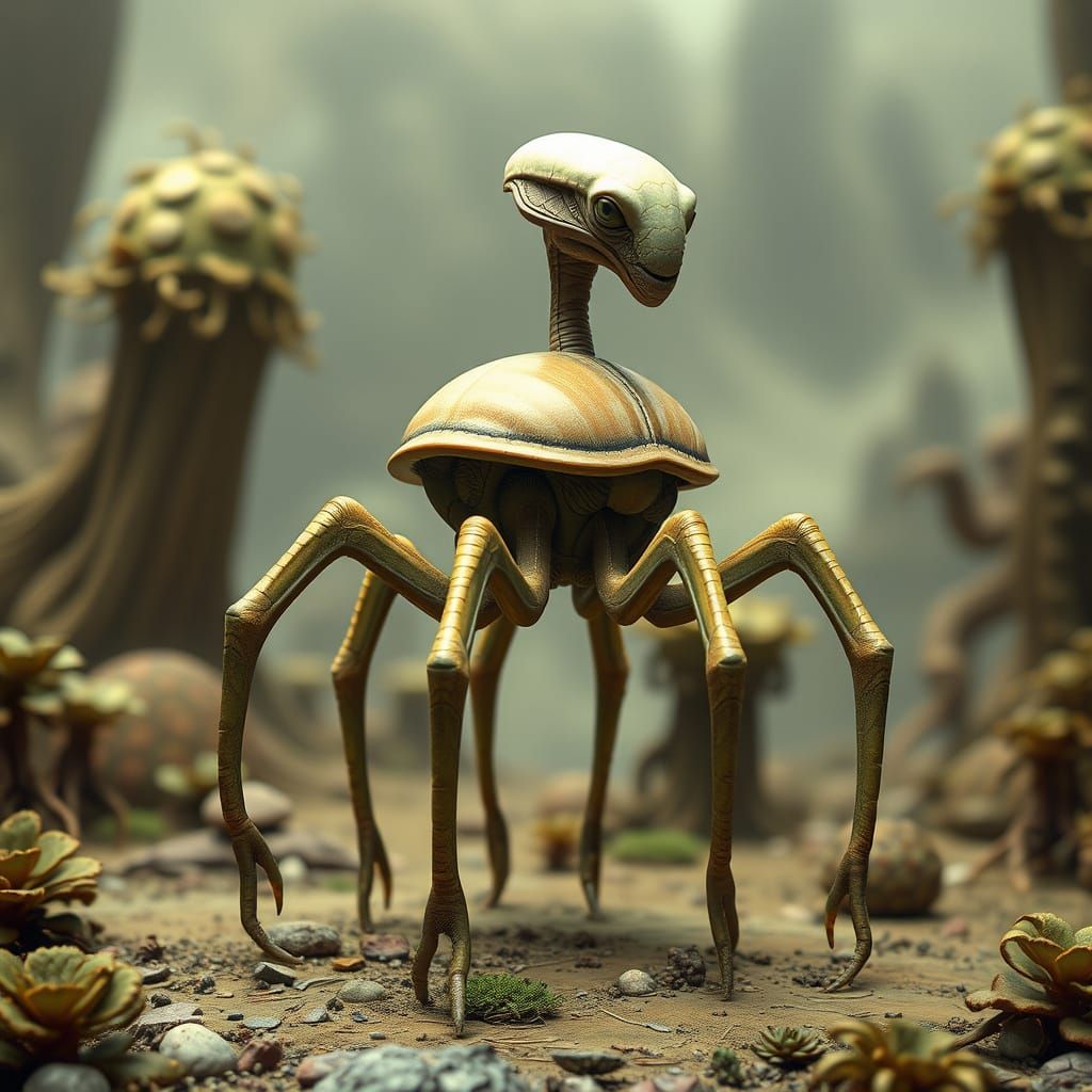 Alien Lifeform on an Extraterrestrial Planet