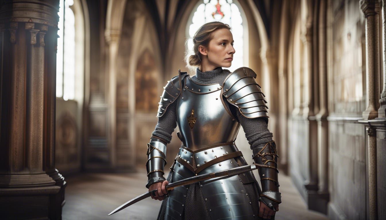 Female Knight Training in Fairytale Castle