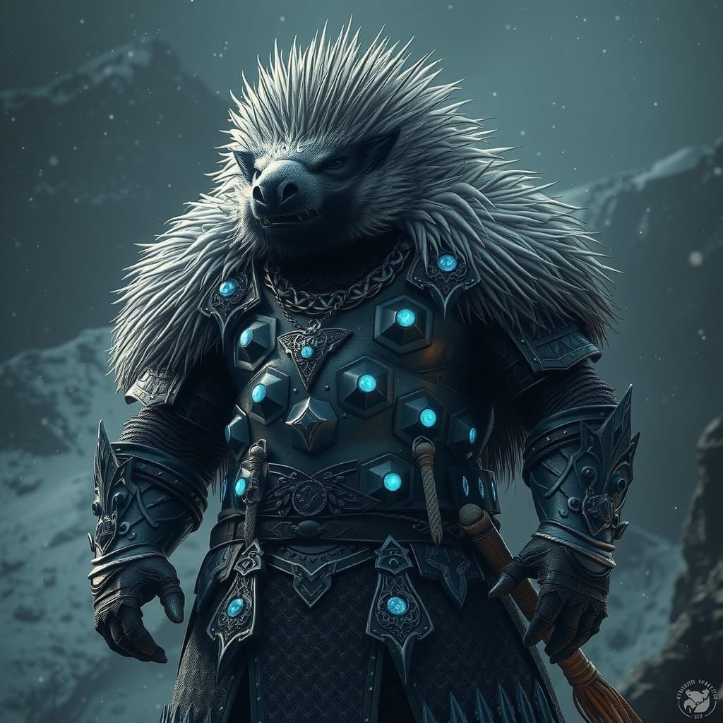A Celestial Porcupine Warrior