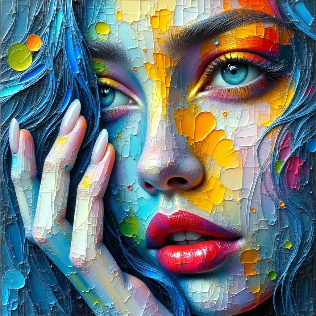 Ethereal Ballerina in Impasto Dreamscape