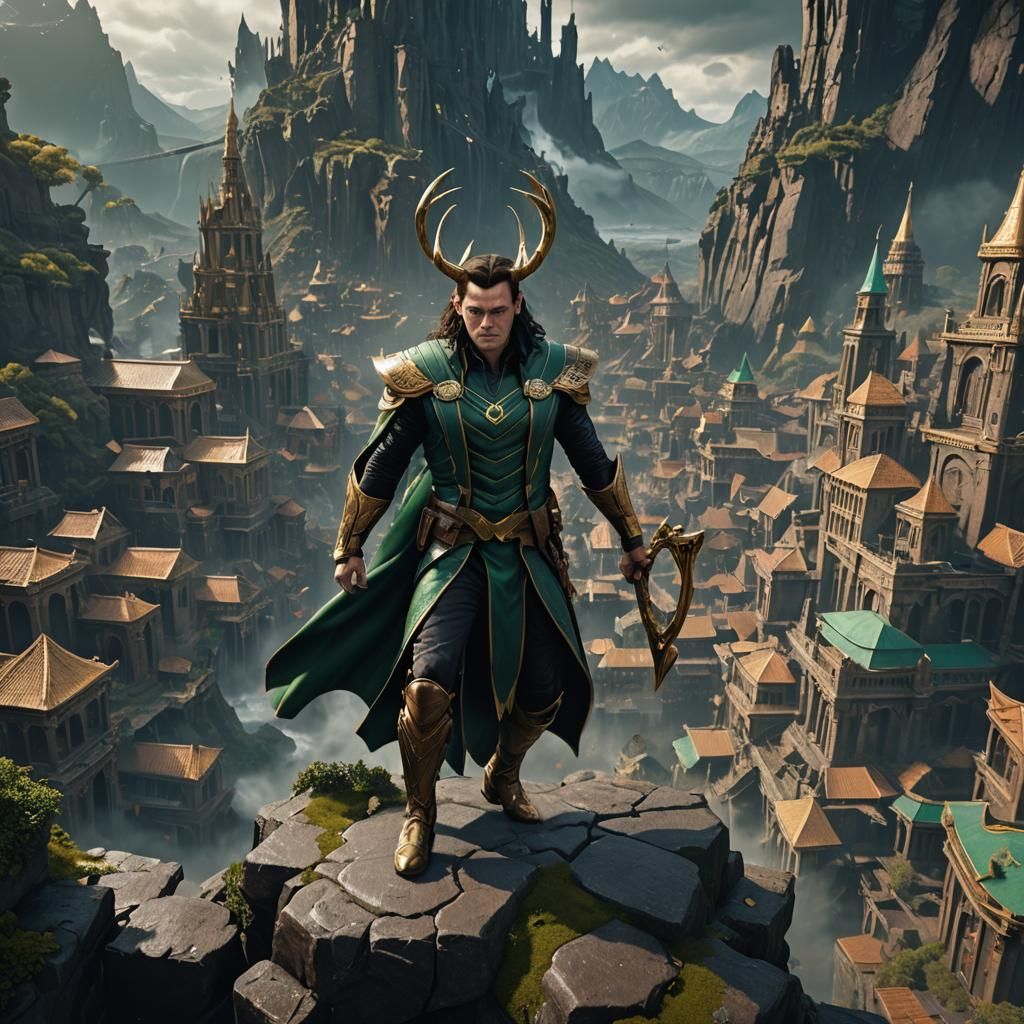 Detailed Matte Painting of Loki in Unreal Engine