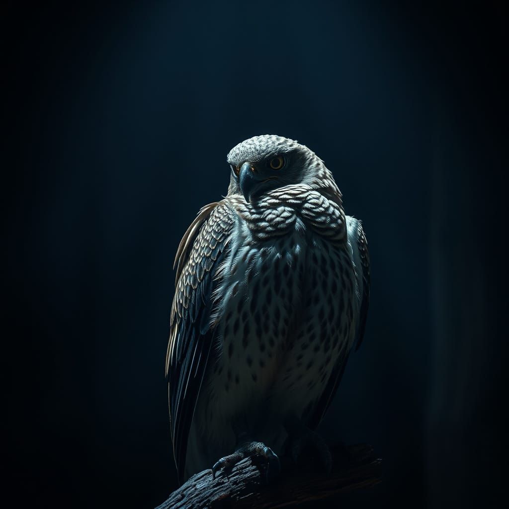 Hyperrealistic Talon Perched in Atmospheric Environment