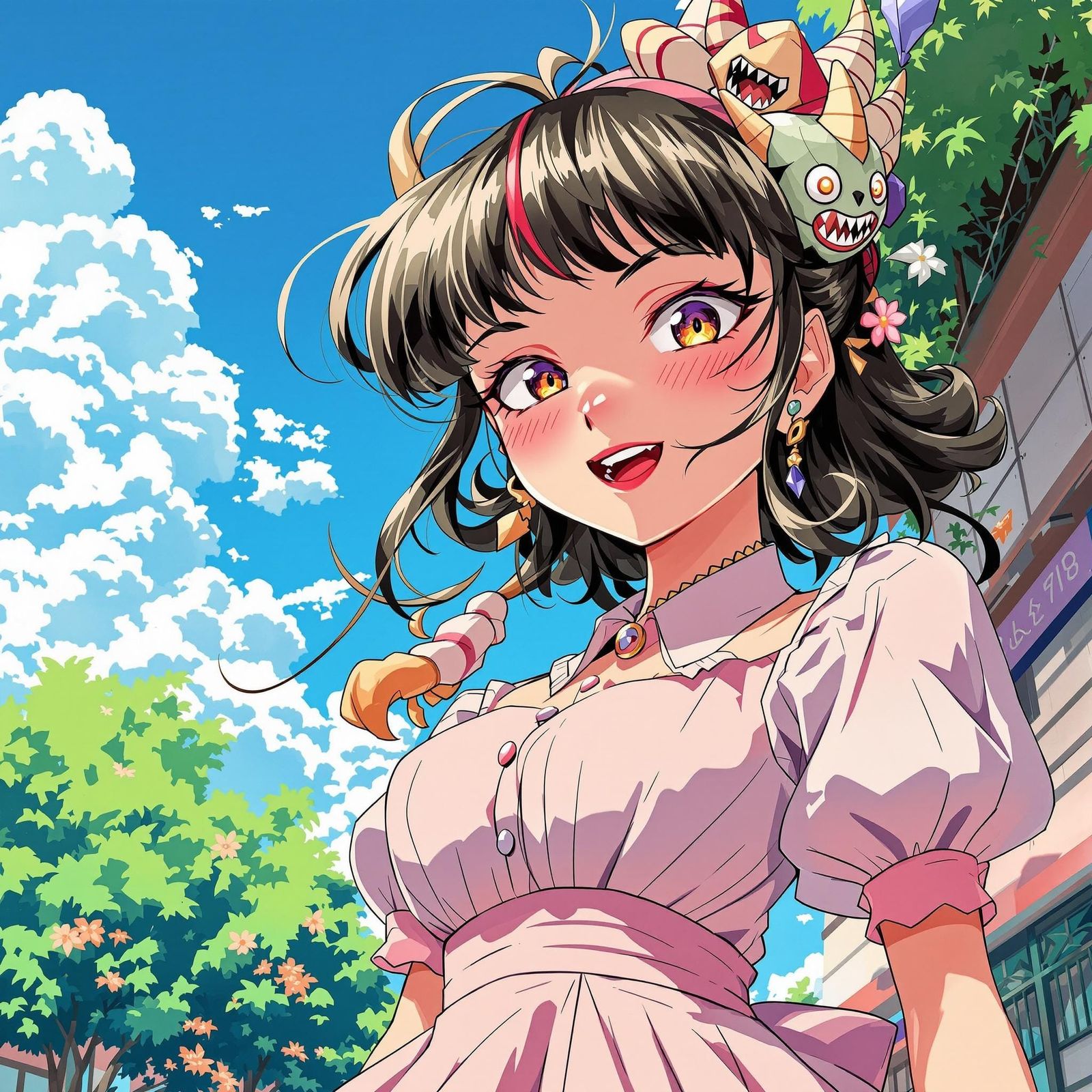 Anime-Inspired Girl with a Smile