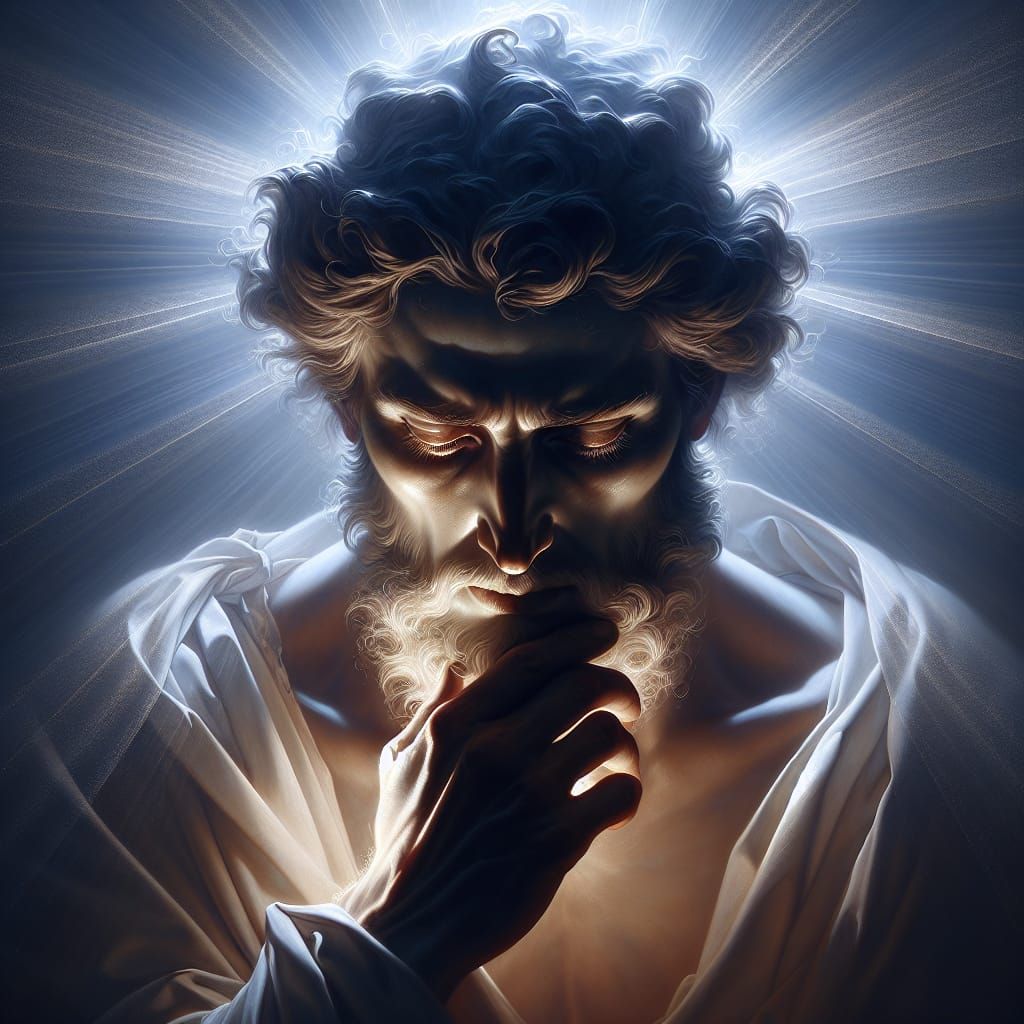 Religious King Contemplates Sins in Divine Light