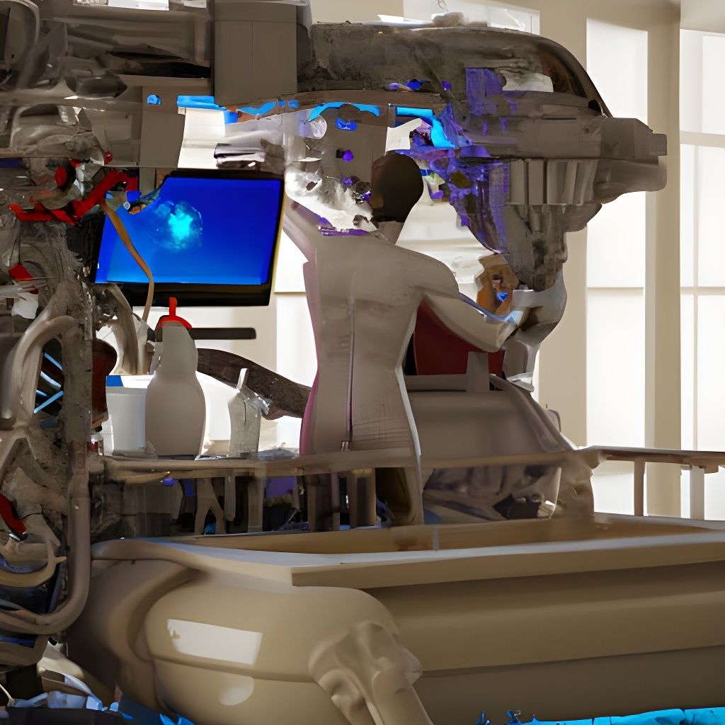 3D printer creating a cyborg human host WESTWORLD