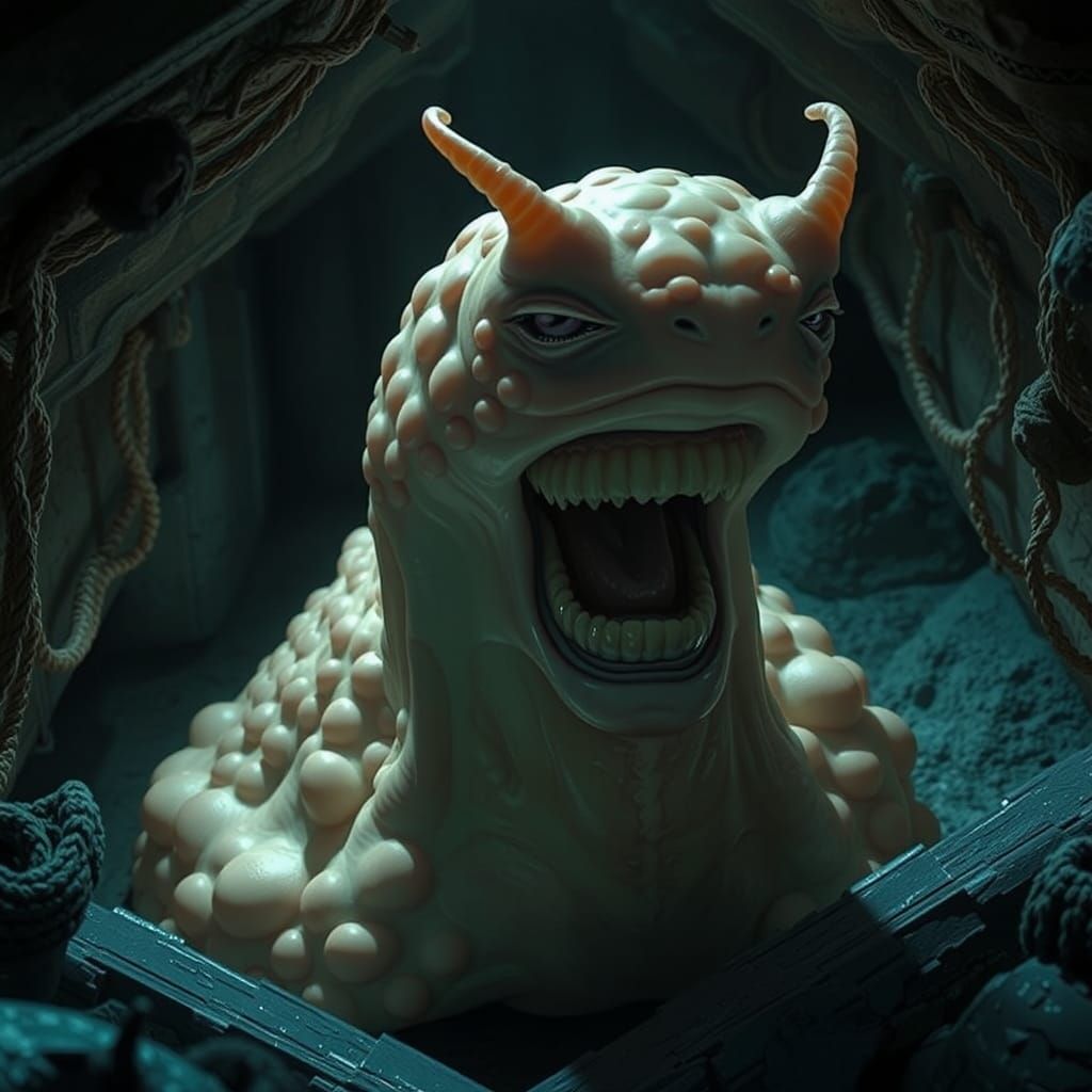 Cyberpunk Sea Slug with Shelley Duvall Features