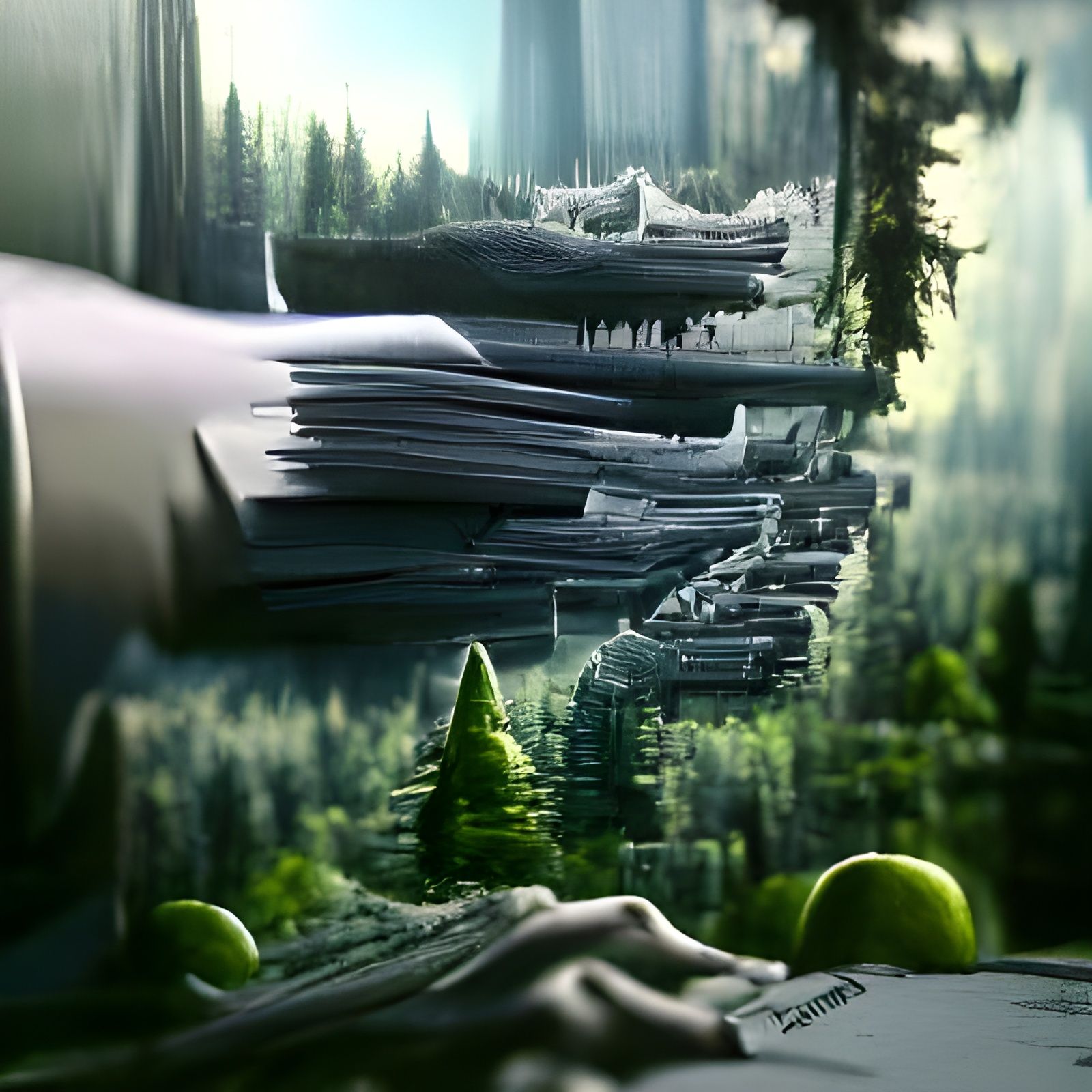 Enigmatic Forest: A Detailed Matte Painting