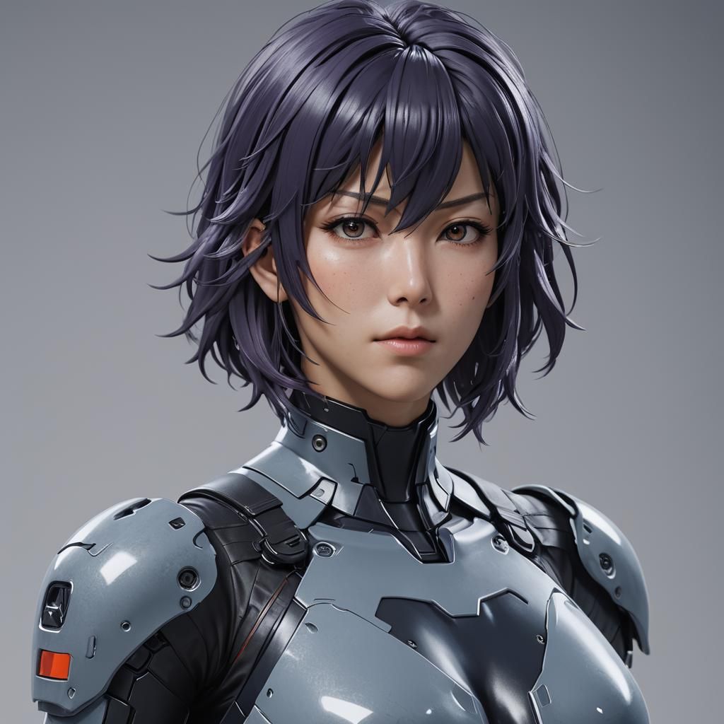 Motoko Kusanagi 3D Anime Art