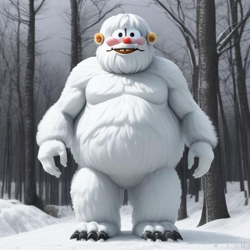 Stylized Abominable Snowman AI Rendition
