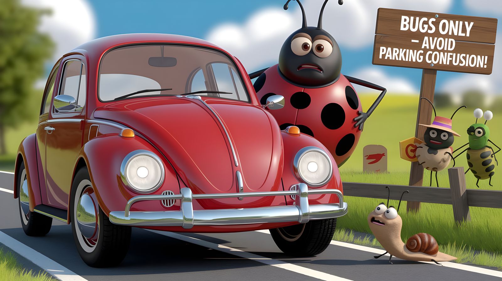 VW Beetle Causes Confusion in Pixar Cartoon Scene