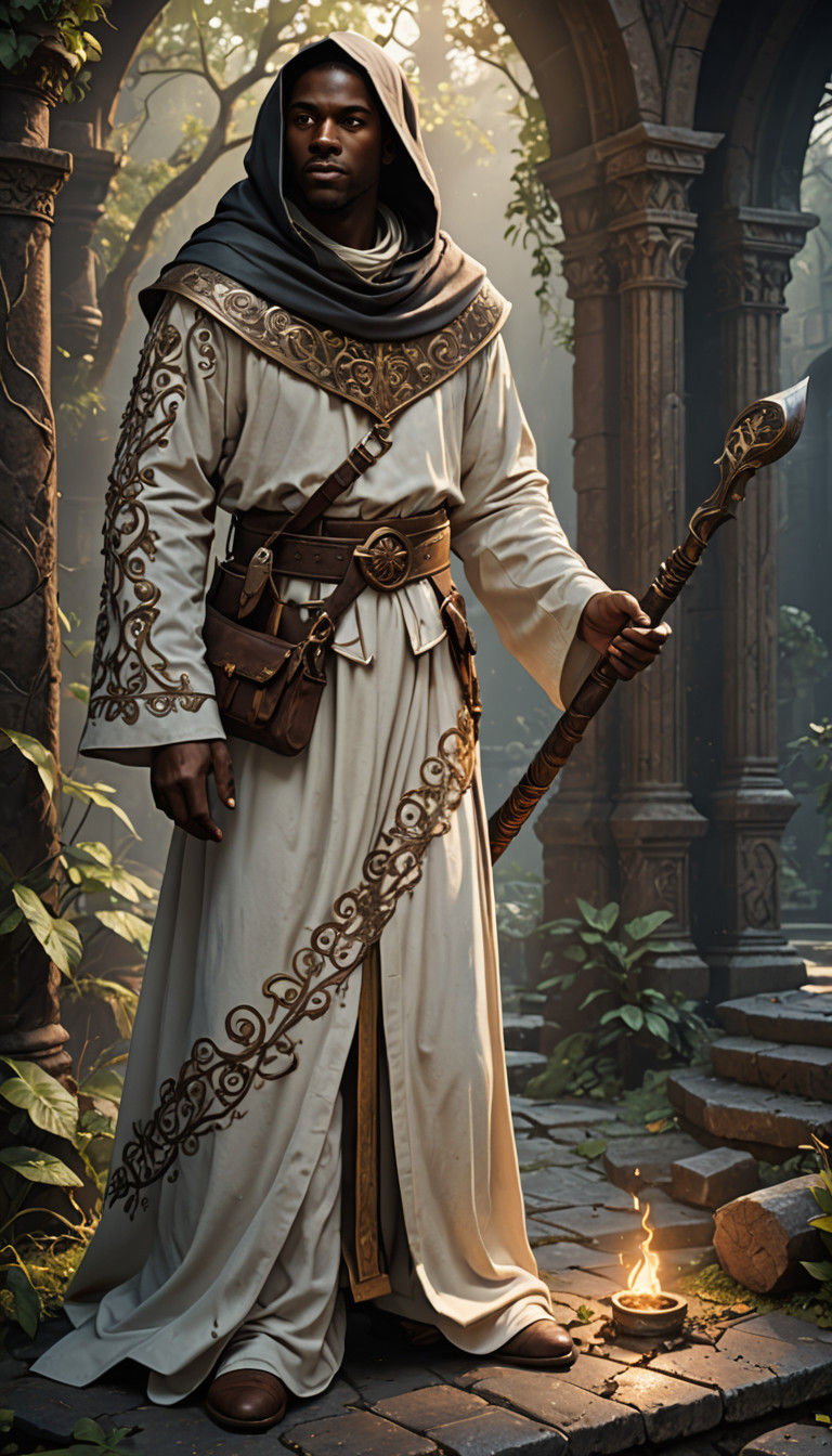 Venerable Cleric of Good in Majestic White Robes