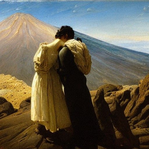 Mountain Teide: Romantic Oil Painting