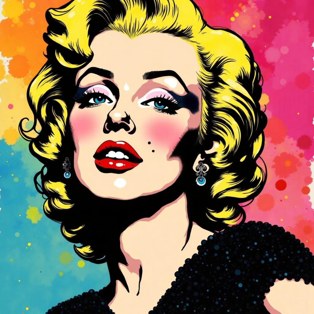 Marilyn Monroe as Bold Pop Art Superheroine