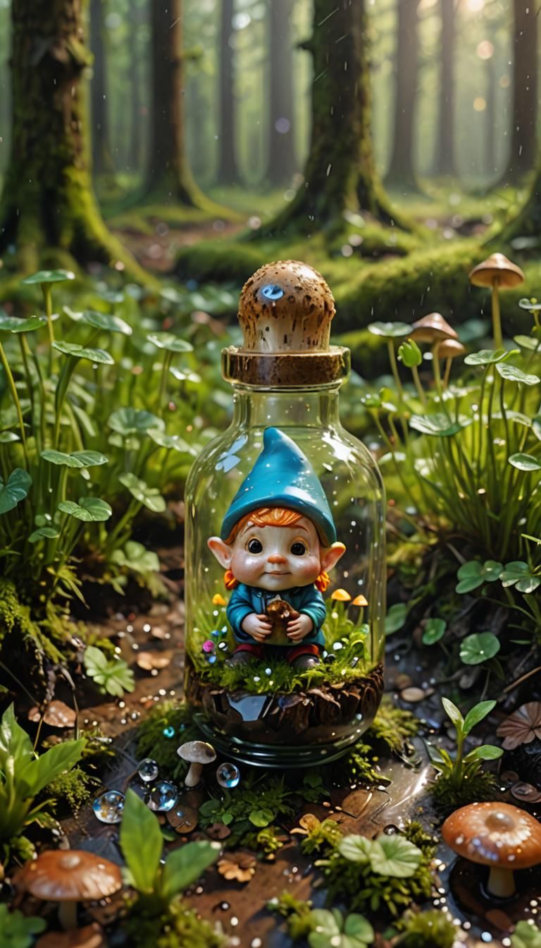 Gnome in a Bottle: Macro Forest Photography