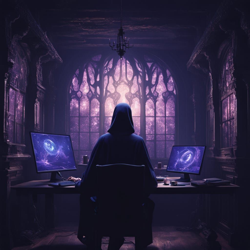 Mysterious Figure in Dark Fantasy Realm