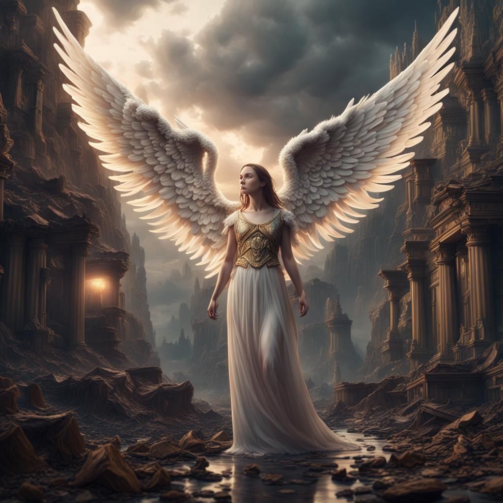 Angelic Arrival: A Digital Matte Painting