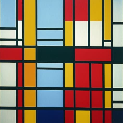 Abstract Composition Inspired by Mondrian