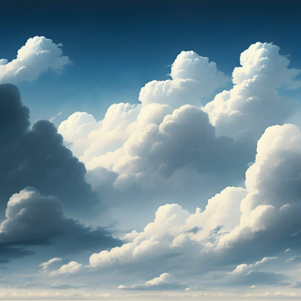 Dramatic Clouds in Atmospheric Sky