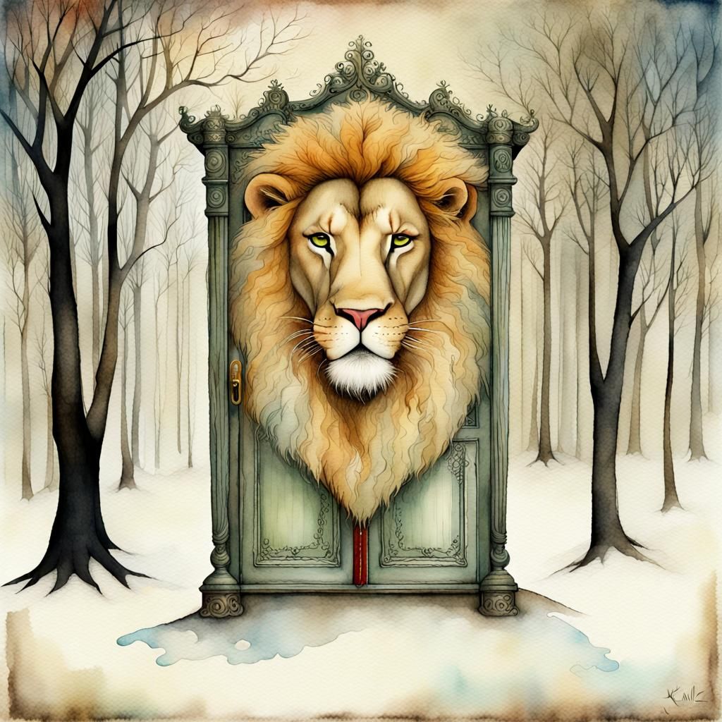 Lion, Witch, and Wardrobe Watercolor