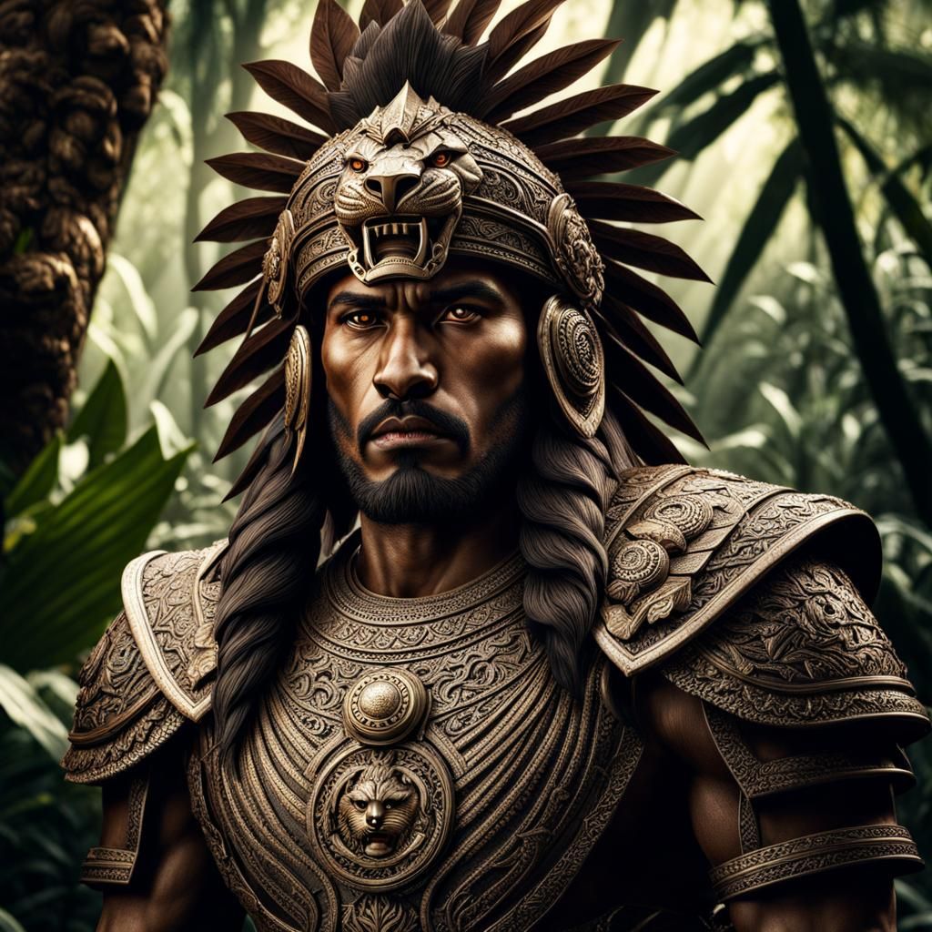 Lion Warrior Kushite, in jungle,  intricate details, HDR, beautifully shot, hyperrealistic, sharp focus, 64 megapixels, ...